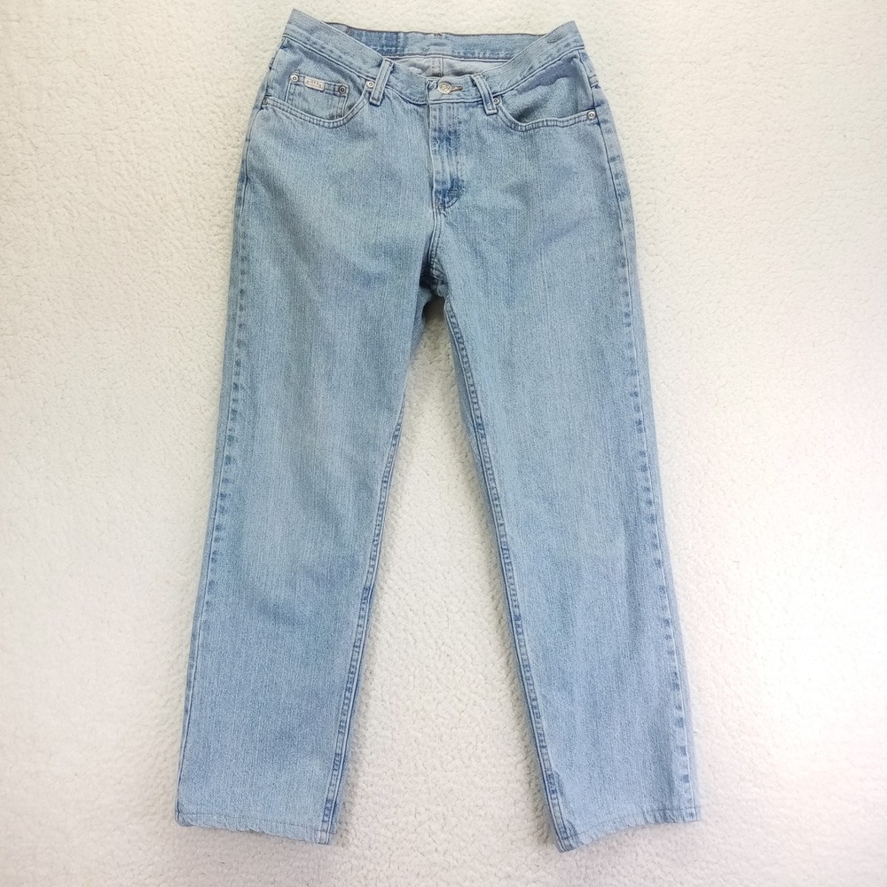 Lee Denim Riders Light Wash High Waisted Straight Leg Jeans 10M 130208D Blue - Picture 1 of 10